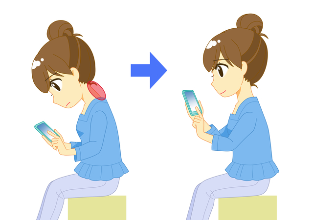 ストレートネックの原因はスマホ